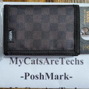 COPY - Vans Slipped Wallet Charcoal/Black (Checkered) Brand New! Cool!
